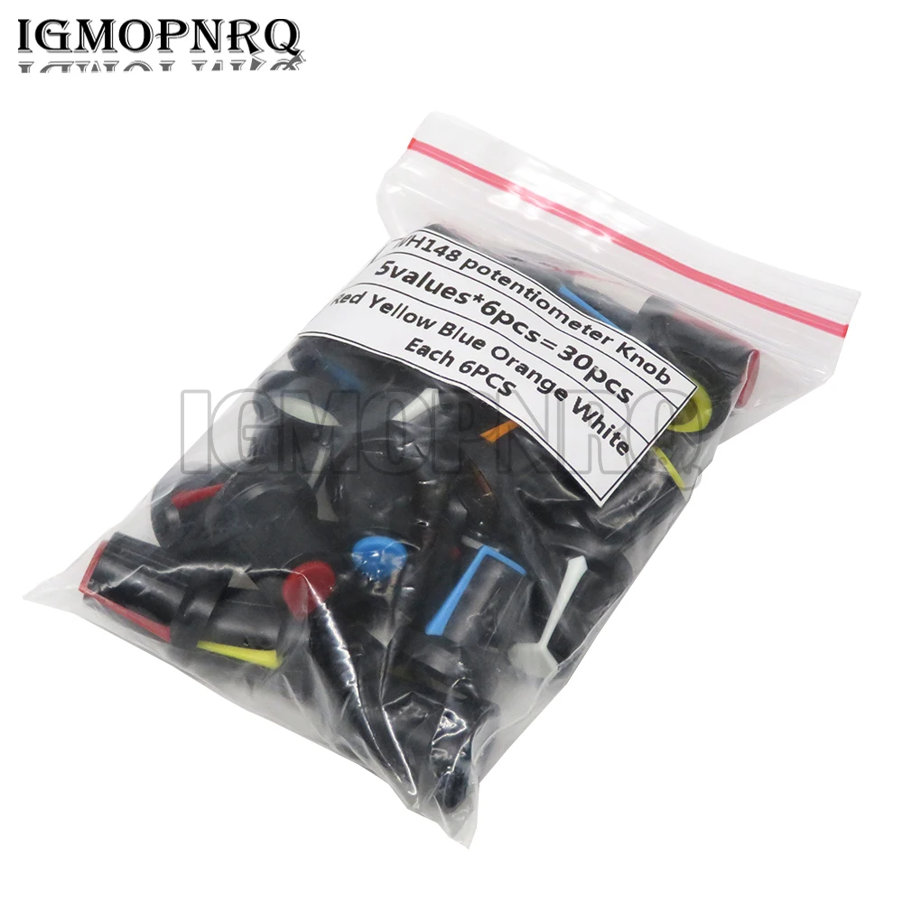 30PCS WH148 knob 15X17mm plastic knob AG2 type potentiometer power amplifier knob 5 color NEW