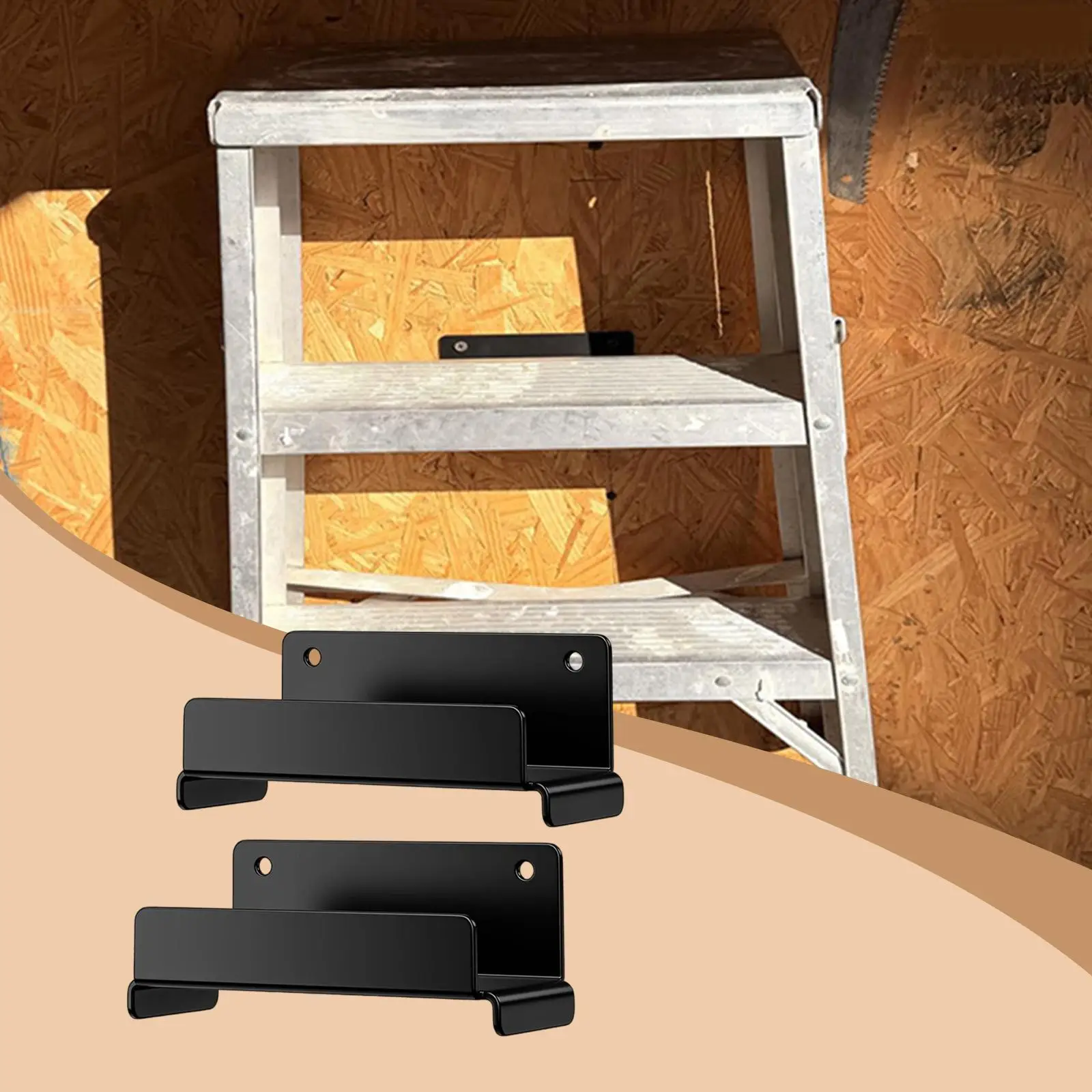 Heavy Duty Ladder Hooks Wall Mounted Storage Hanger Garage Solution for Chairs Bike Kayaks Shed