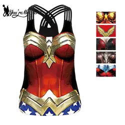 [You're My Secret] Women Tank Top Summer Sexy Sling Cross Vest Casual T-shirt Female Warrior Cosplay Party Clothing Halloween