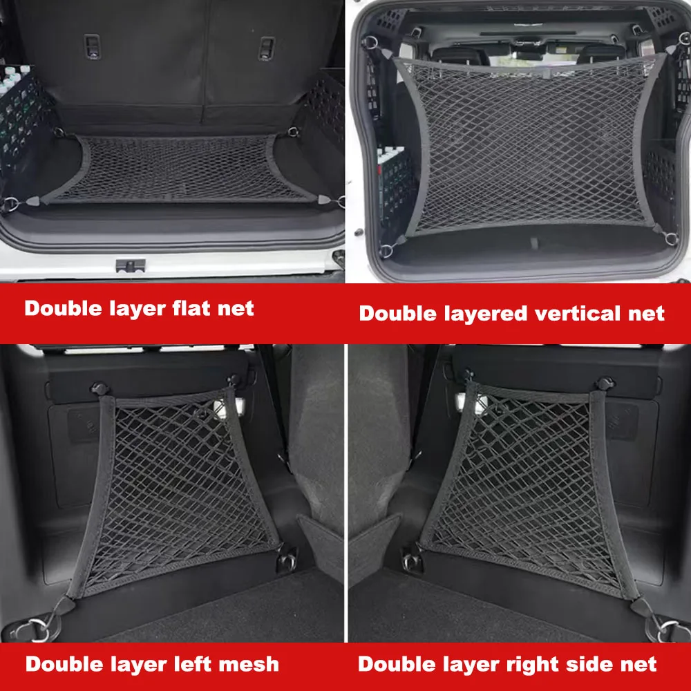 Heavy Duty Elastic Cargo Net for BAIC 212 T01 Special Rear Trunk Modified Storage Organizer with Cargo Fixing Straps