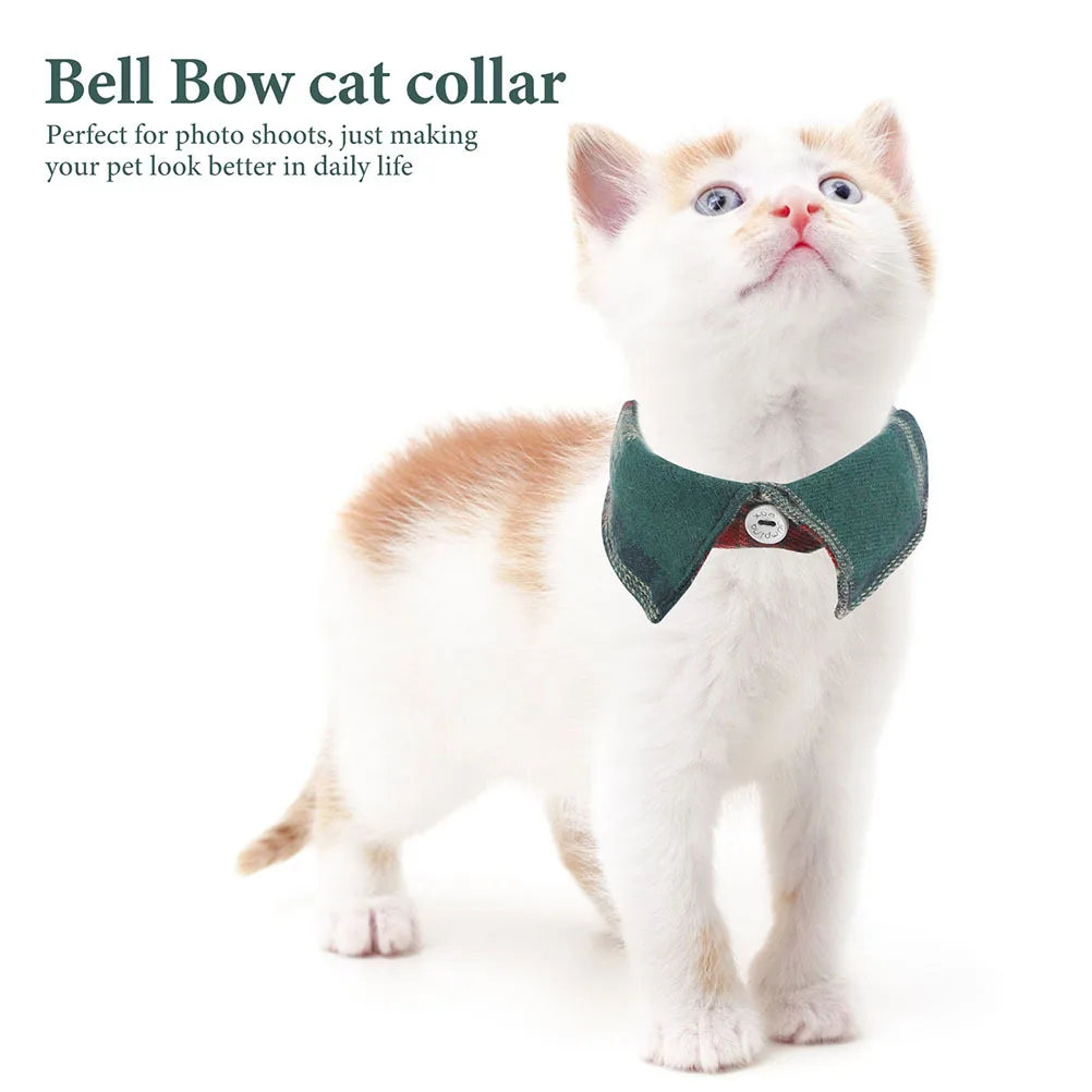

2Pcs Cat Collar Adjustable Decorative Pet Cat Collar Cute for Daily Holiday Christmas Party Collars for Cats