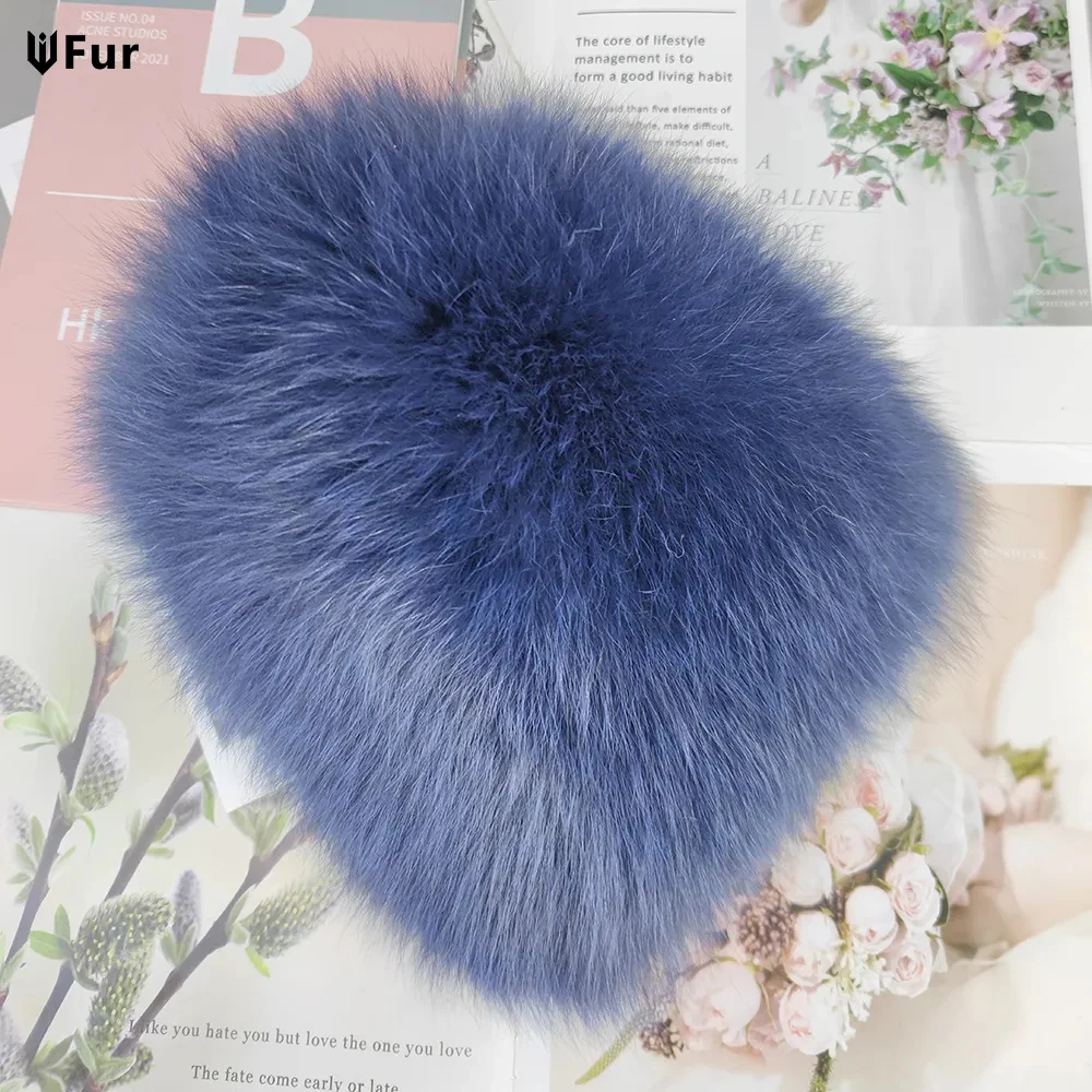 Winter Hats Women Natural Fox fur Knitted Beanies Female Fashion Fluffy Fur Hats Warm Thick Headwear Real Fur Hat