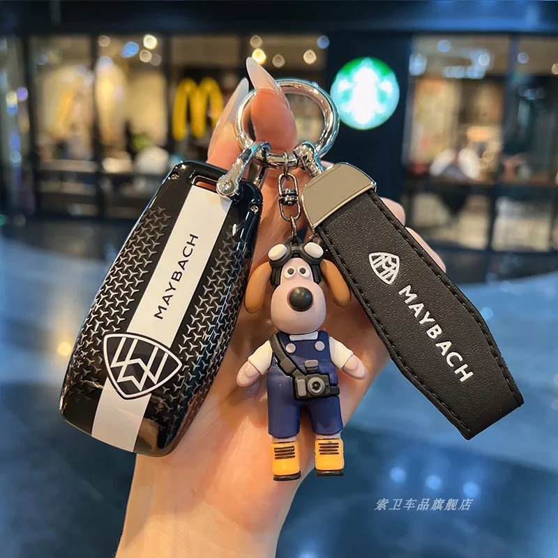 

Car Key Case Cover For Mercedes Benz A C E S G Class GLC CLE CLA GLB GLS W177 W205 W213 W222 X167 AMG Keychain Fob