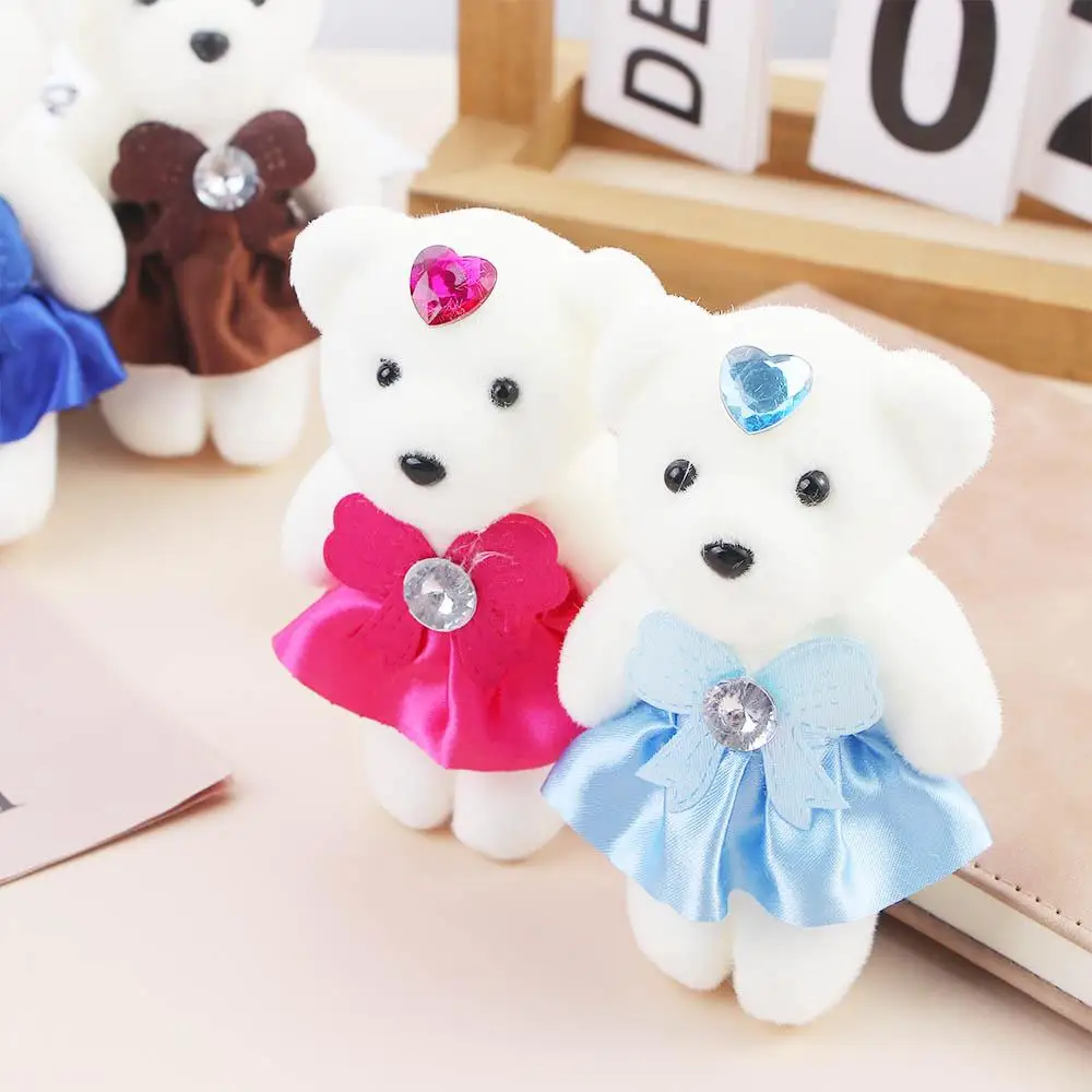 10 PCS Mini Cartoon Hard foam Plush Animal Decoration Kid Toys Bouquet Bear Small Bear Doll Plush Doll