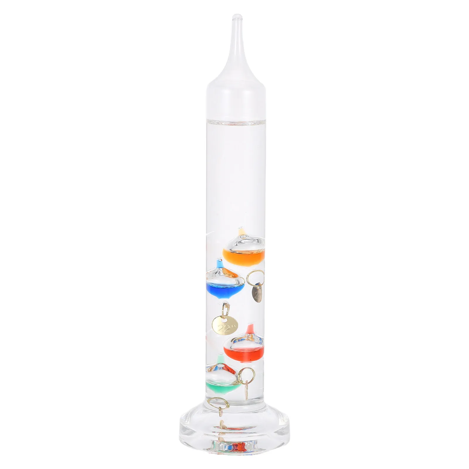 

Galileo Thermometer Colorful Spheres Gold Tags Fahrenheit Indoor Outdoor Decor Unique Desktop Ornament Accurate Temperature