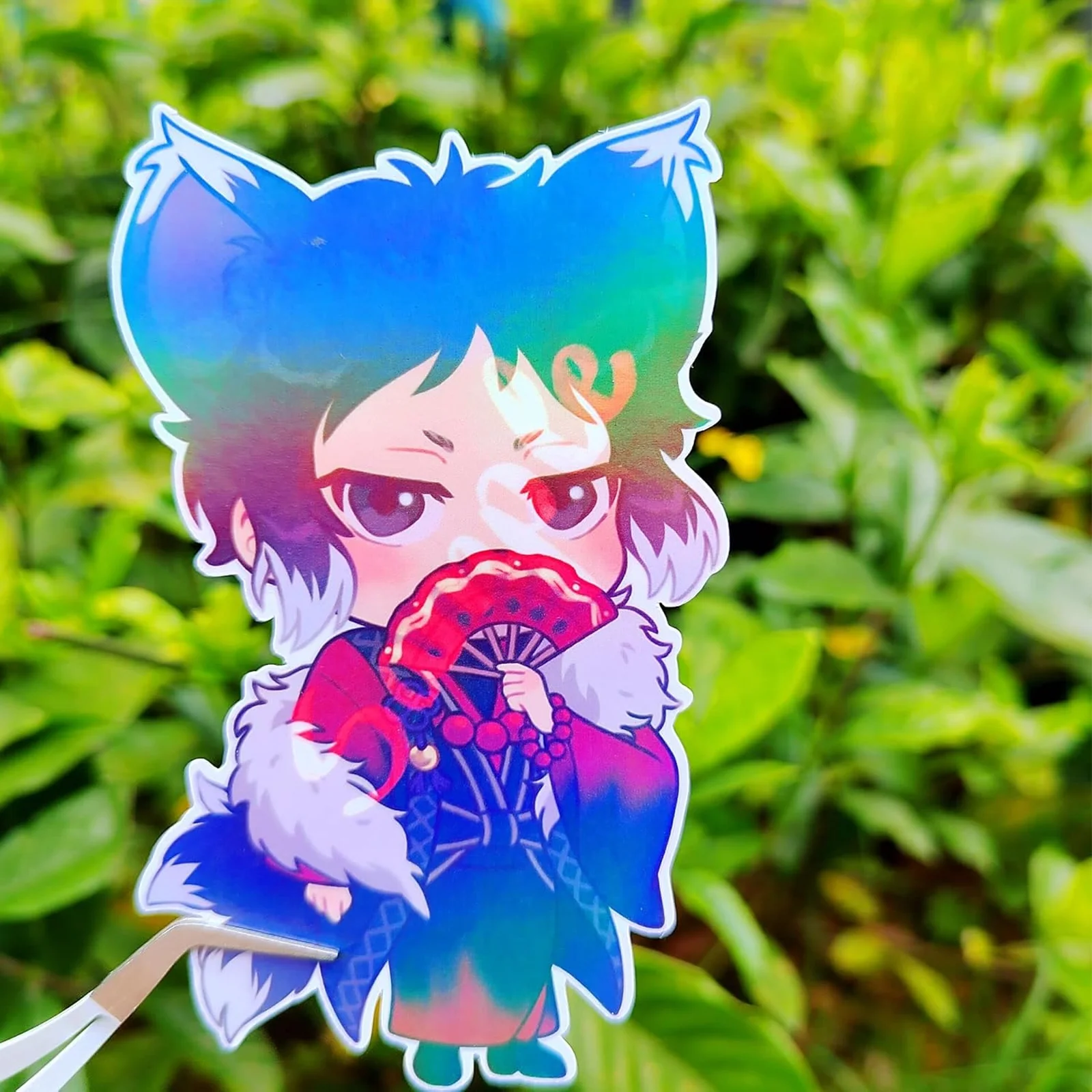 50 feuilles A6 taille holographique arc-en-ciel Film de stratification à froid auto-adhésif imperméable clair holographique vinyle autocollants 4.1x5.8"