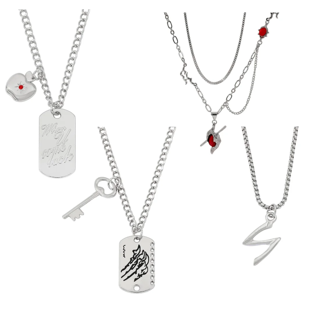 1pc Game merchandise character Sylus Concentric Piercing Stack Role-playing Night Raid Chapter Dark Series Necklace