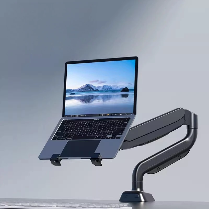 

robotic arm cantilever computer combination, two-in-one pair of screens, heightening and lifting double vertical support