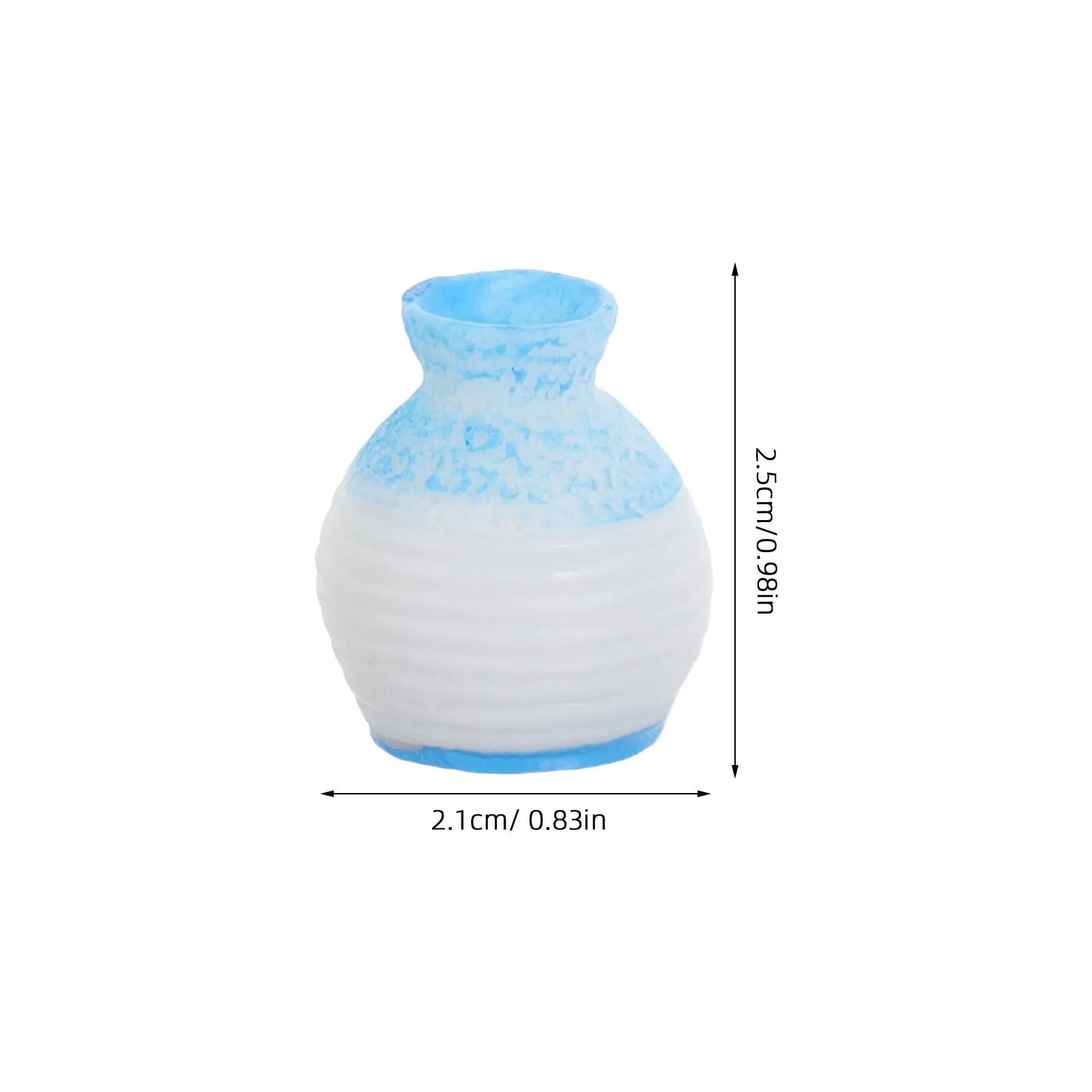 24Pcs Mini Flower Vase Resin Creative Tiny Bud Vase Desktop Decor Miniature Flowerpot for Micro Landscape Fairy Garden