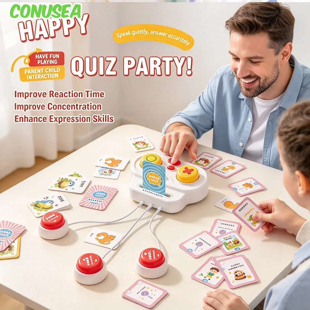 Creative Quiz Party Answering Game Toy with Flash Card Interactive Electric Device Birthday Weeding Party Tabletop Board Games