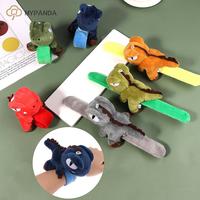 Cartoon Tyrannosaurus Plush Clap Circle Toy Dinosaur Doll Wristband Slap Bracelet Hand Clap Ring Year Of The Dragon Gifts