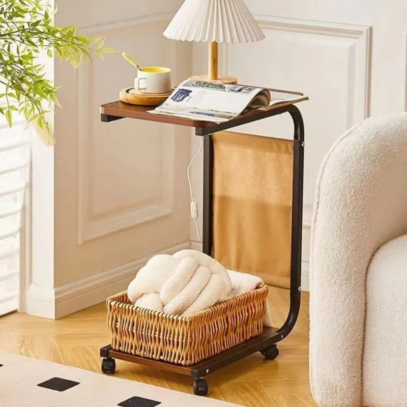 Nordic Simple Movable Coffee Side Tables Living Room Furniture Small Bedroom Bedside Chinese Style