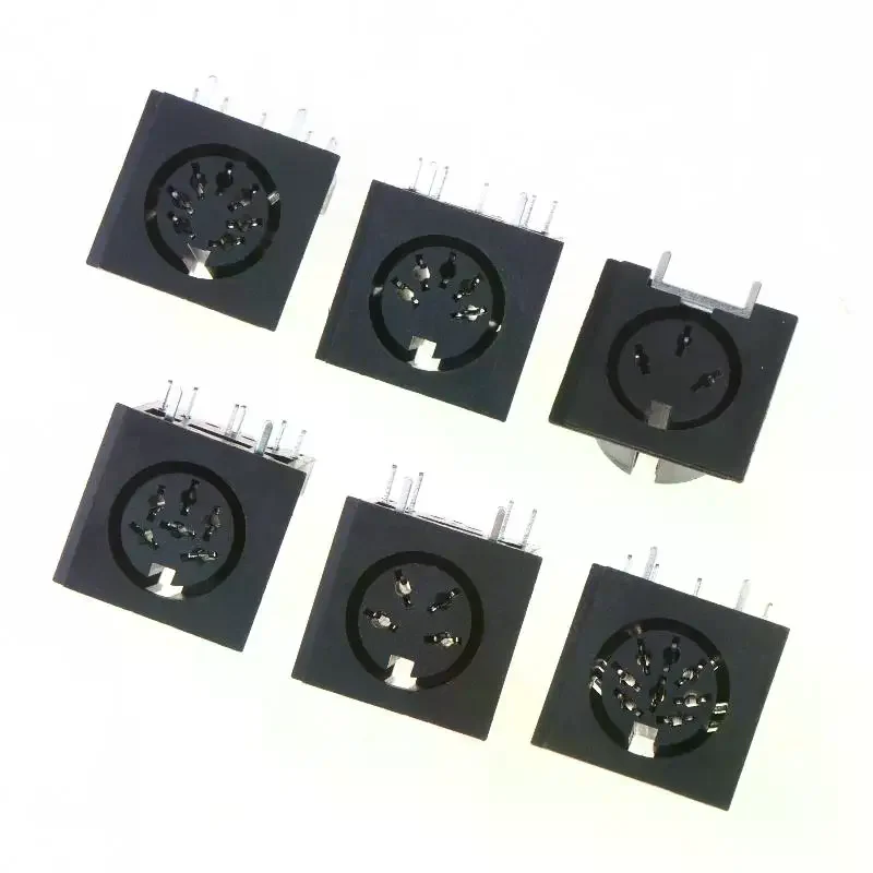 Connect Keyboards: 2PCS Mini DIN Female Socket Connector 3-8 Pin DIN Jack Circular Keyboard Mouse Socket