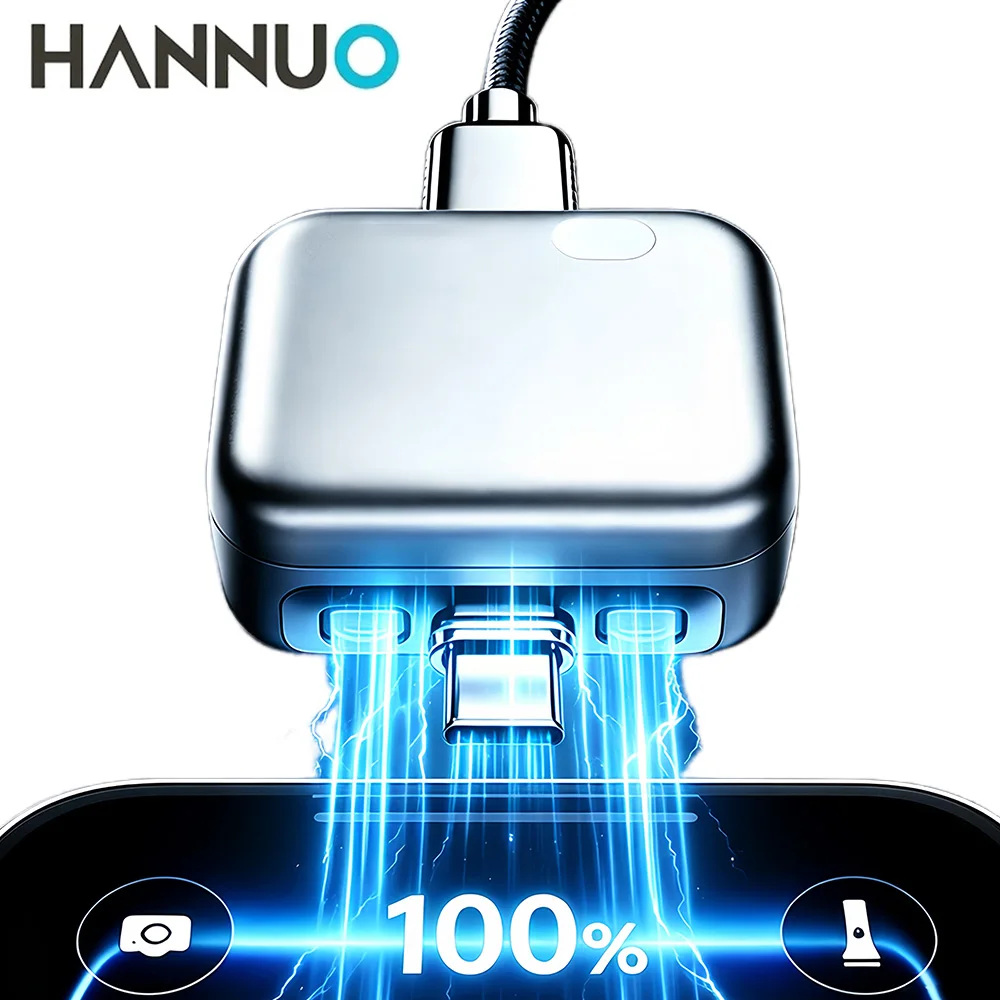 

HANNUO Fast Charger Phone Adapter with Auto Power Cutoff & Ejects Phone When Fully Charged Smart Full Charge Auto Pop Up Type C
