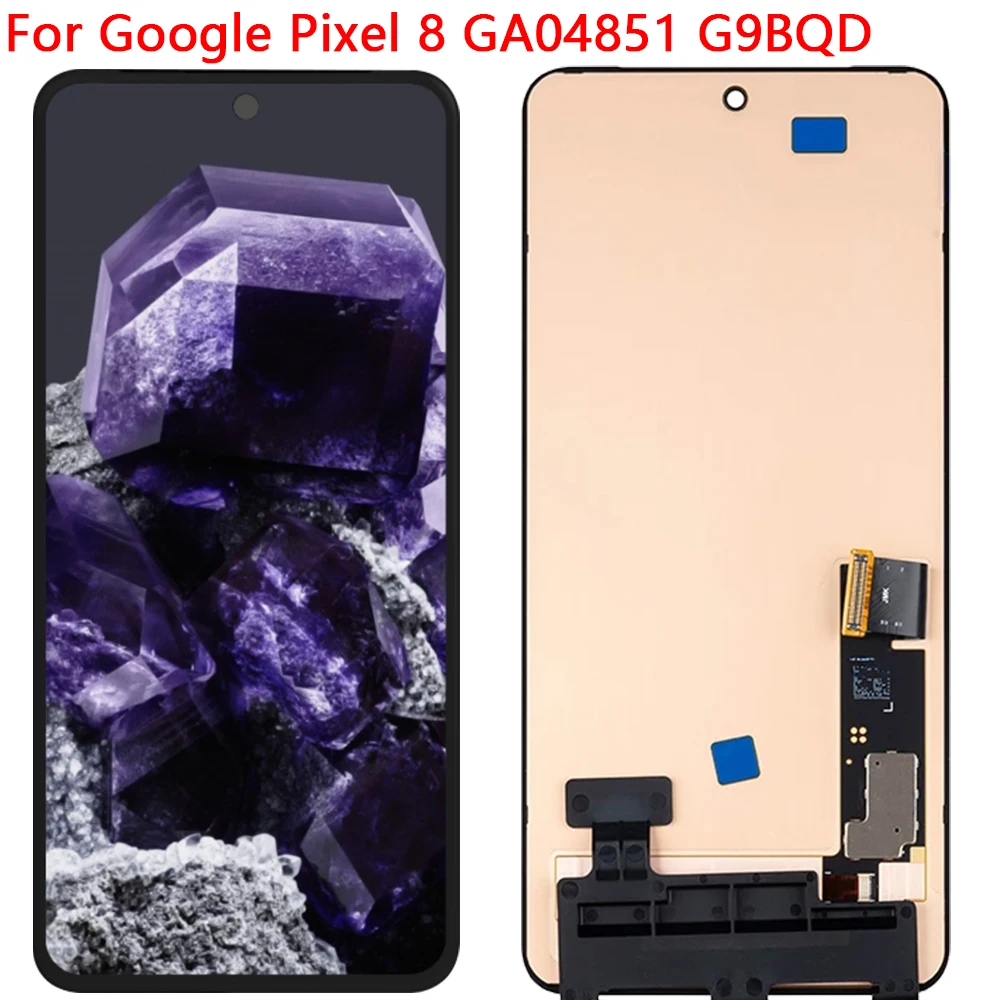 New Original For Google Pixel 8 GKWS6 G9BQD Display LCD Screen Touch Panel With Frame Assembly 6.2