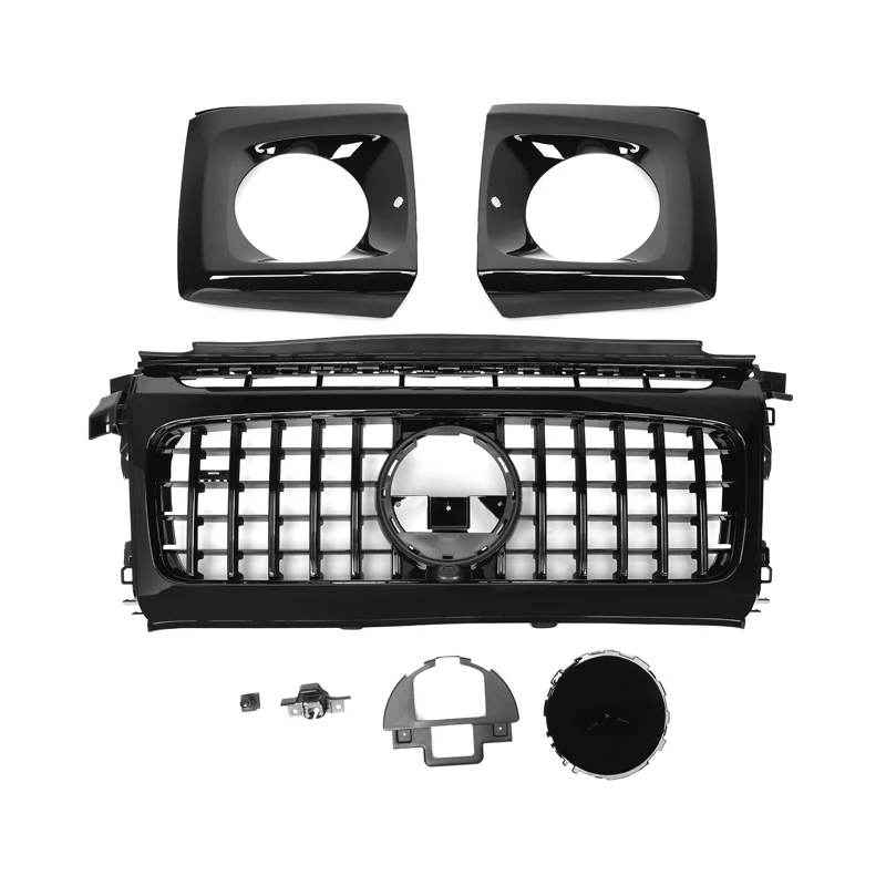 W464 Grill Front bumper grille ABS Gloss Black GT Style Front parts auto For Mercedes Benz G Class W464 2019+ W464 Grill