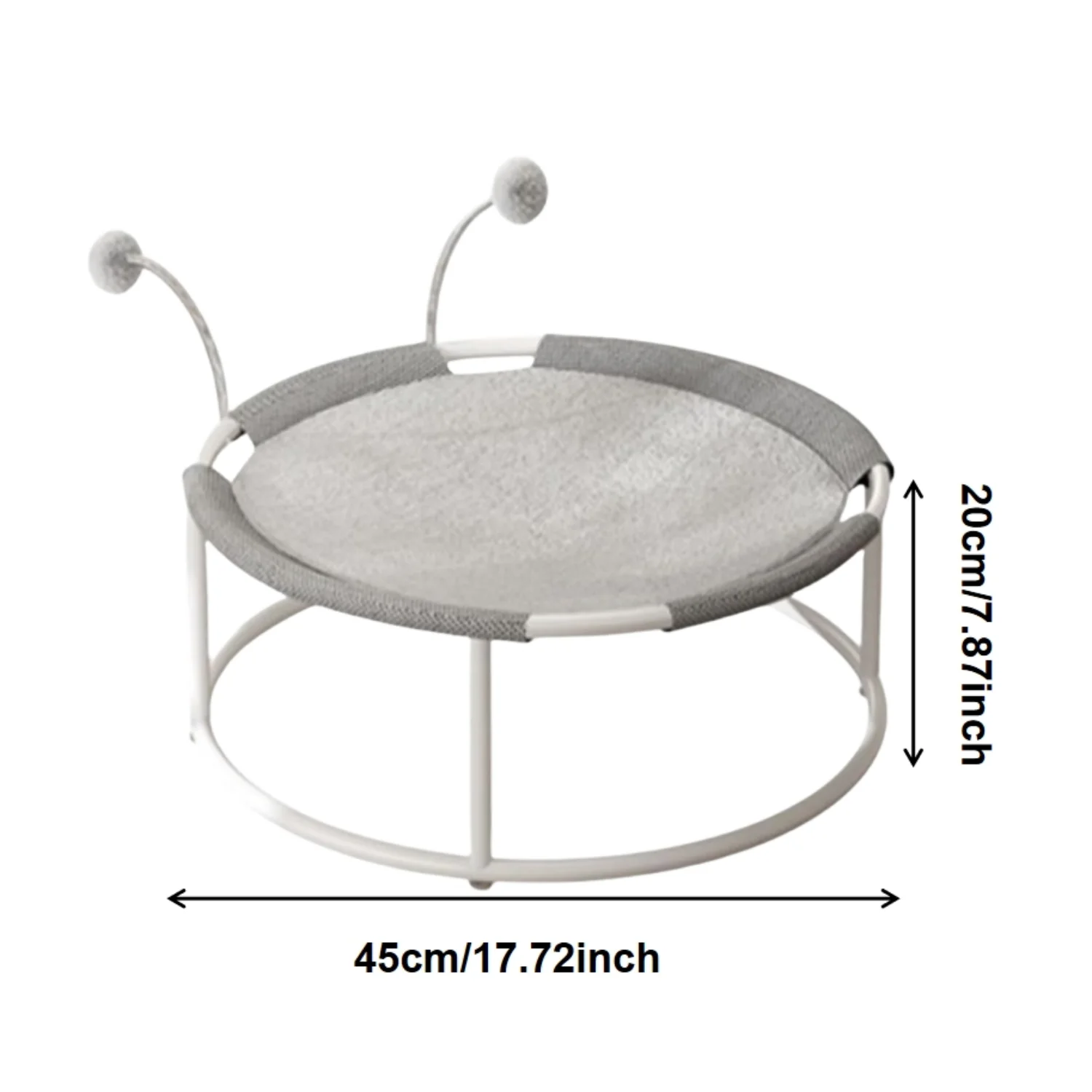 1 سرير أرجوحة للقطط مرتفعة، مرتبة ناعمة قابلة للإزالة والغسل للقطط والكلاب، سرير قطط مرتفع مريح ومسامي، ترامبولين للحيوانات الأليفة داخلي/خارجي، هيكل قوي ومستقر، مناسب للقطط والكلاب.