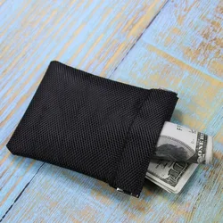 Black Coin Purse Small Earphones Wallet Bag Key Business Credit Card Holder Money Change Pouch Zipper Women Men Kids Girl 카드지갑