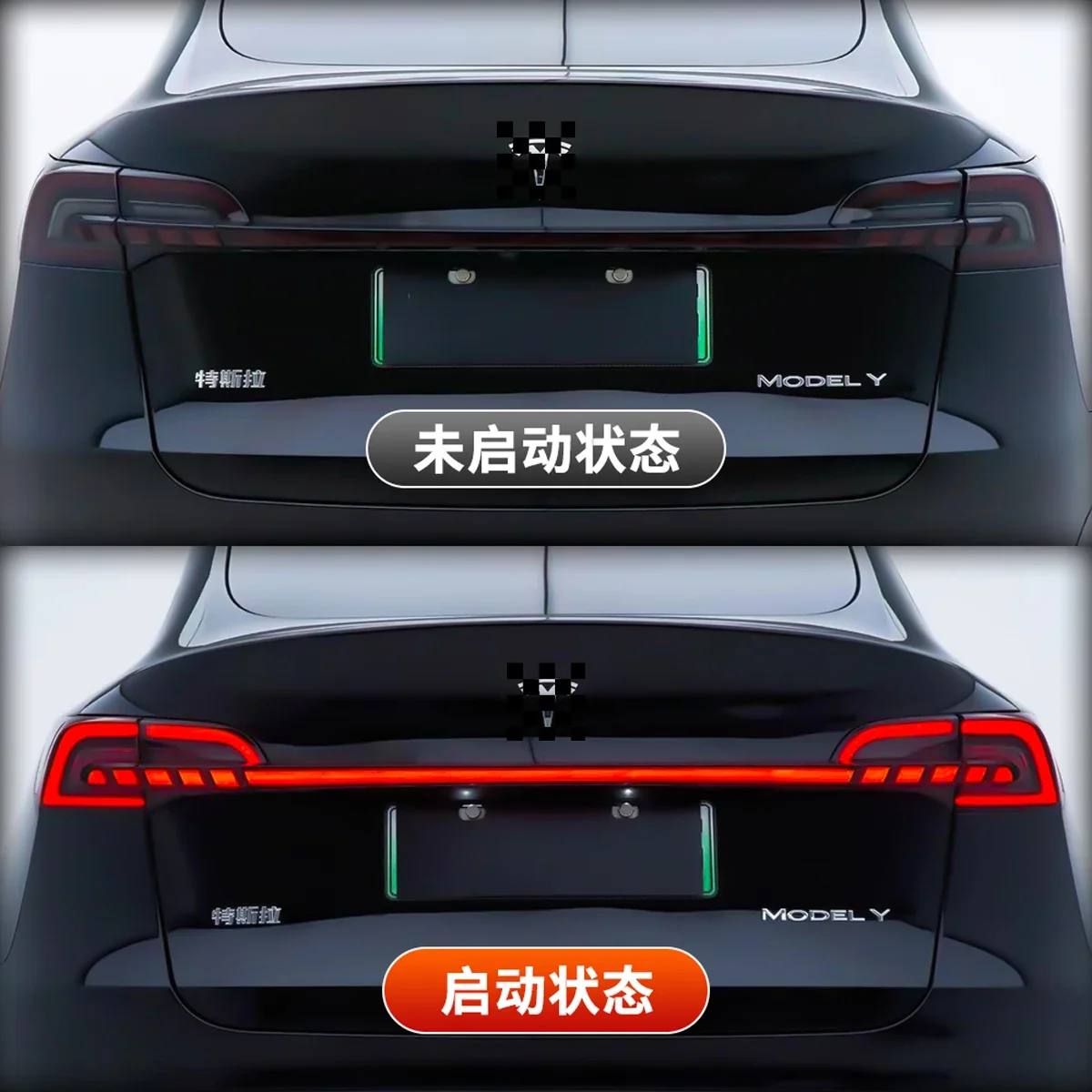 Car Lights For Tesla Model 3 Model Y 2017-2023 Through Rear Tail Lamps Assembly Start up Dynamic Light