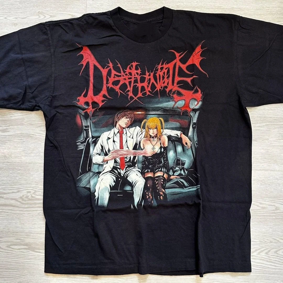 Death Note Light and Misa Car Backseat Graphic T-Shirt Cotton Men Women Streetwear Tee