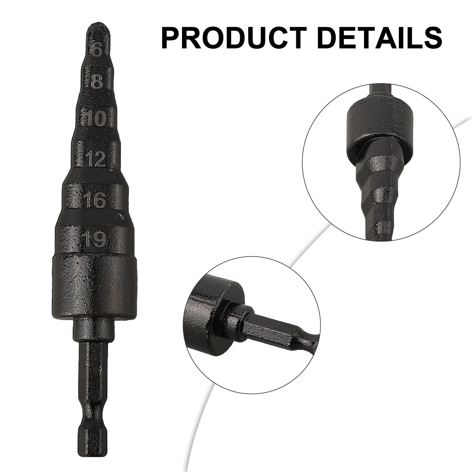 

Drill Bits Pipe Expander 8mm An Electric Drill Black Carbon Steel Easy To Expand Copper Pipes Six Sizes 1/4inch（6.35mm）