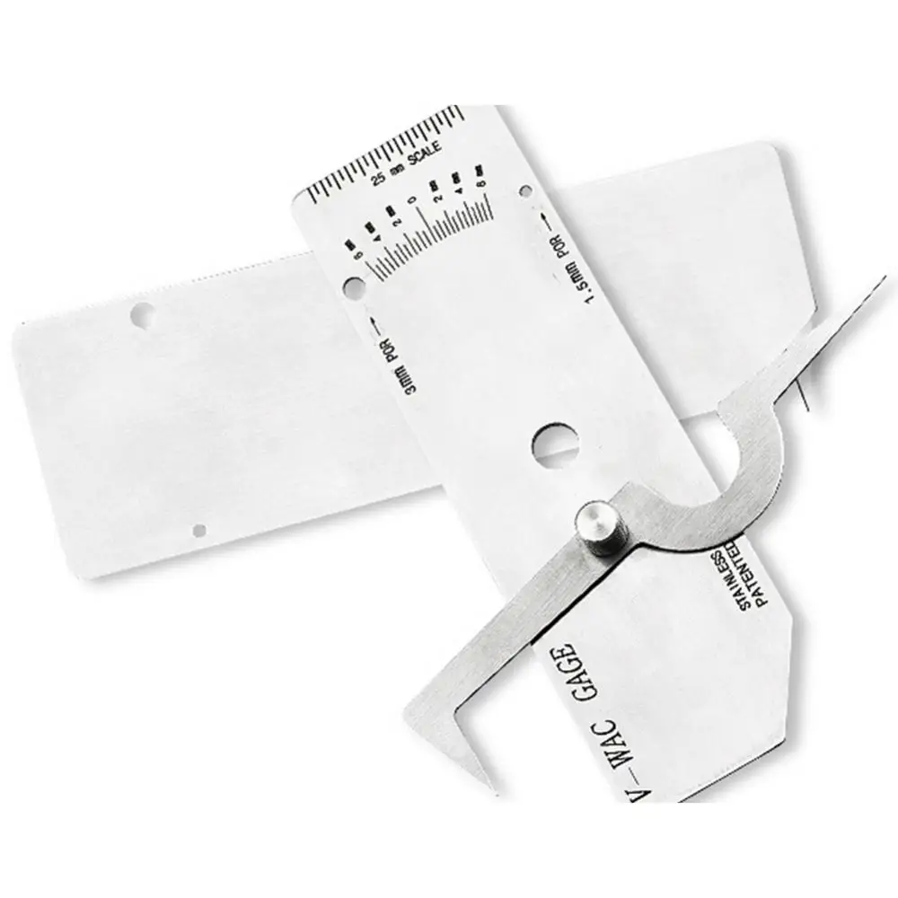 Stainless Steel Ruler V-WAC Metric Size Single Weld Gauge Imperial Ruler Measure Tool