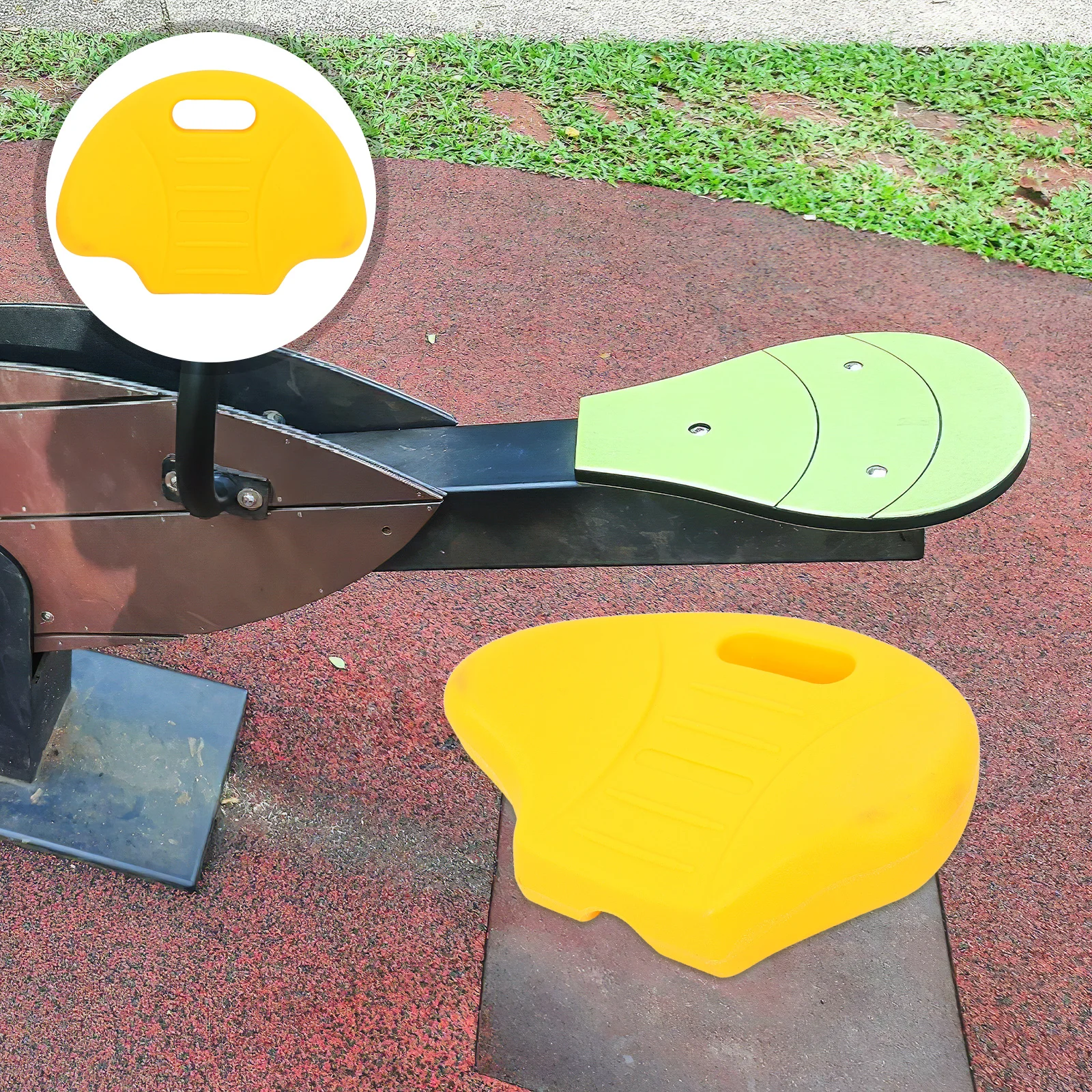 

Outdoor Fitness Seat Pad For Kids Ergonomic Plastic Seesaw Replacement Seat Easy Install Playground Equipment Part For