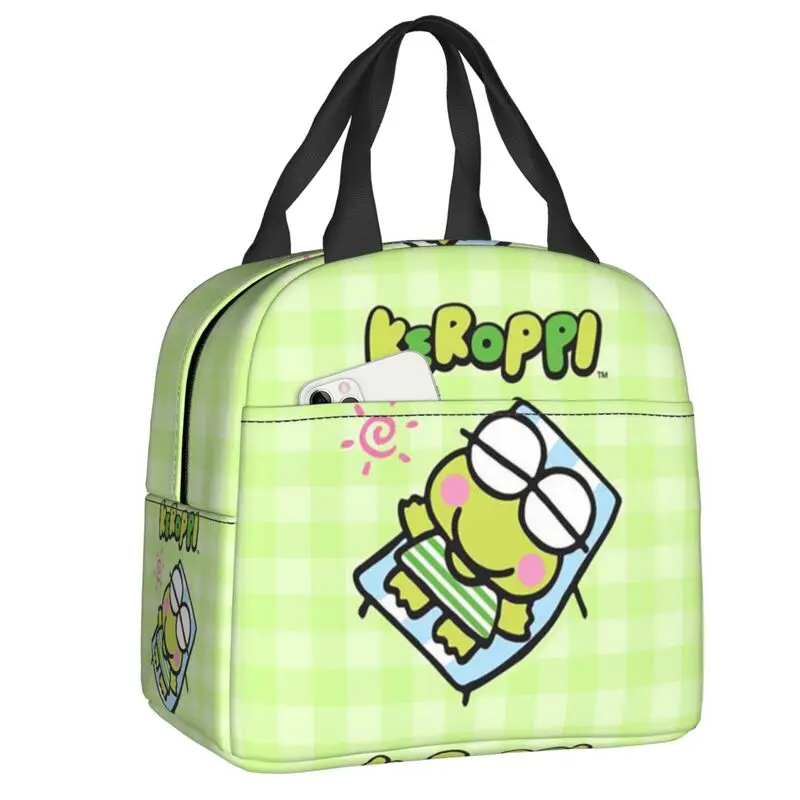 Contenitore per il pranzo portatile da donna con isolamento termico Keroppi personalizzato per la conservazione dei bambini della scuola dei bambini