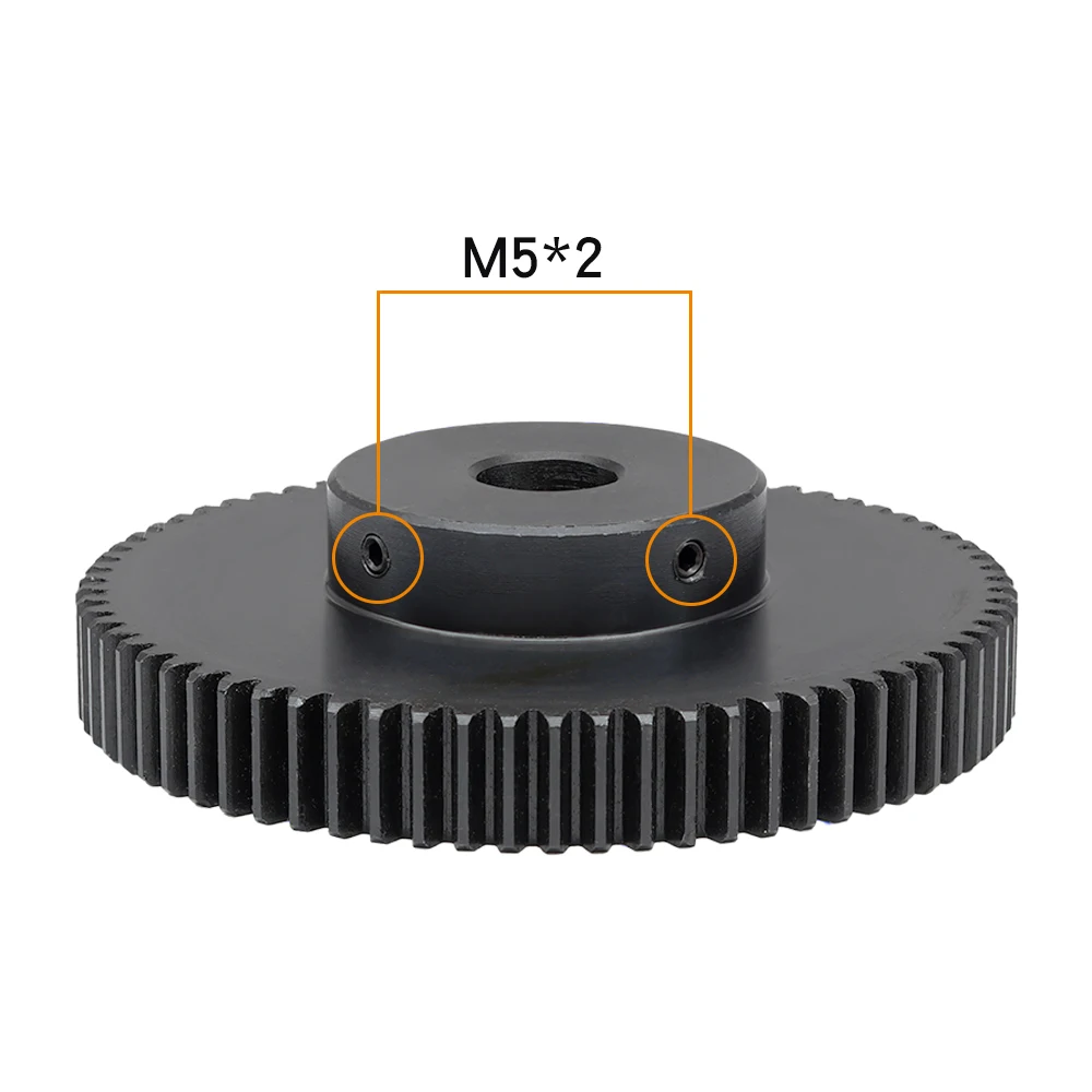 Imagem -04 - Spur Gear 1.5 M70 72t Diâmetro 10 12 15 16 17 19 20 25 mm Motor Gear Sc45 Aço Carbono Alta Freqüência Têmpera Transmissão Peças