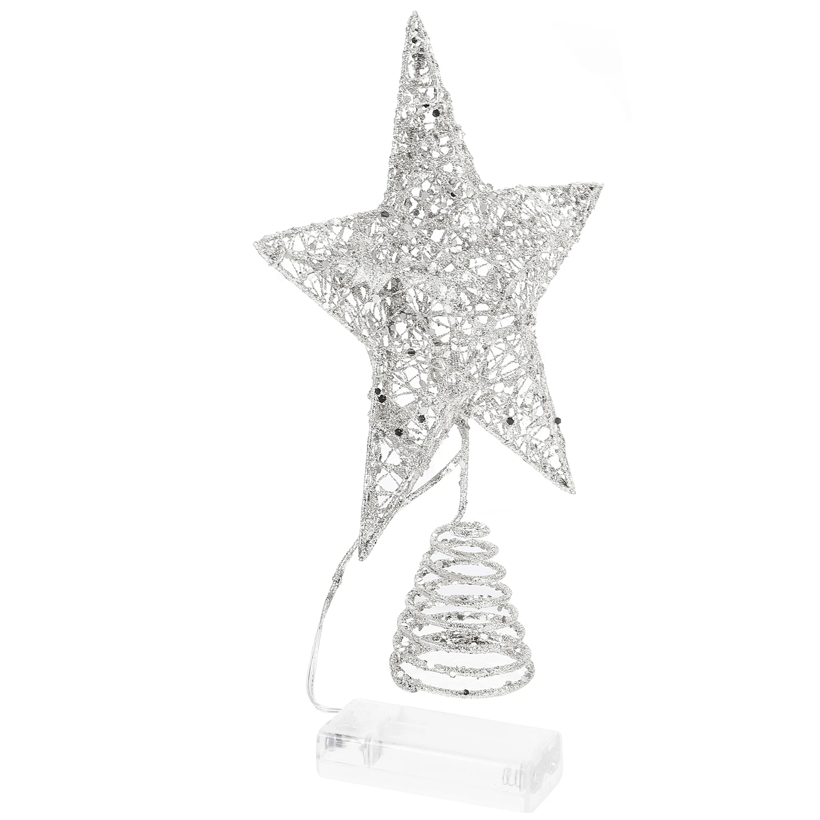 

Star Shape Xmas Decoration Five-pointed with Light LED Lighted Tree Topper Christmas Ornament