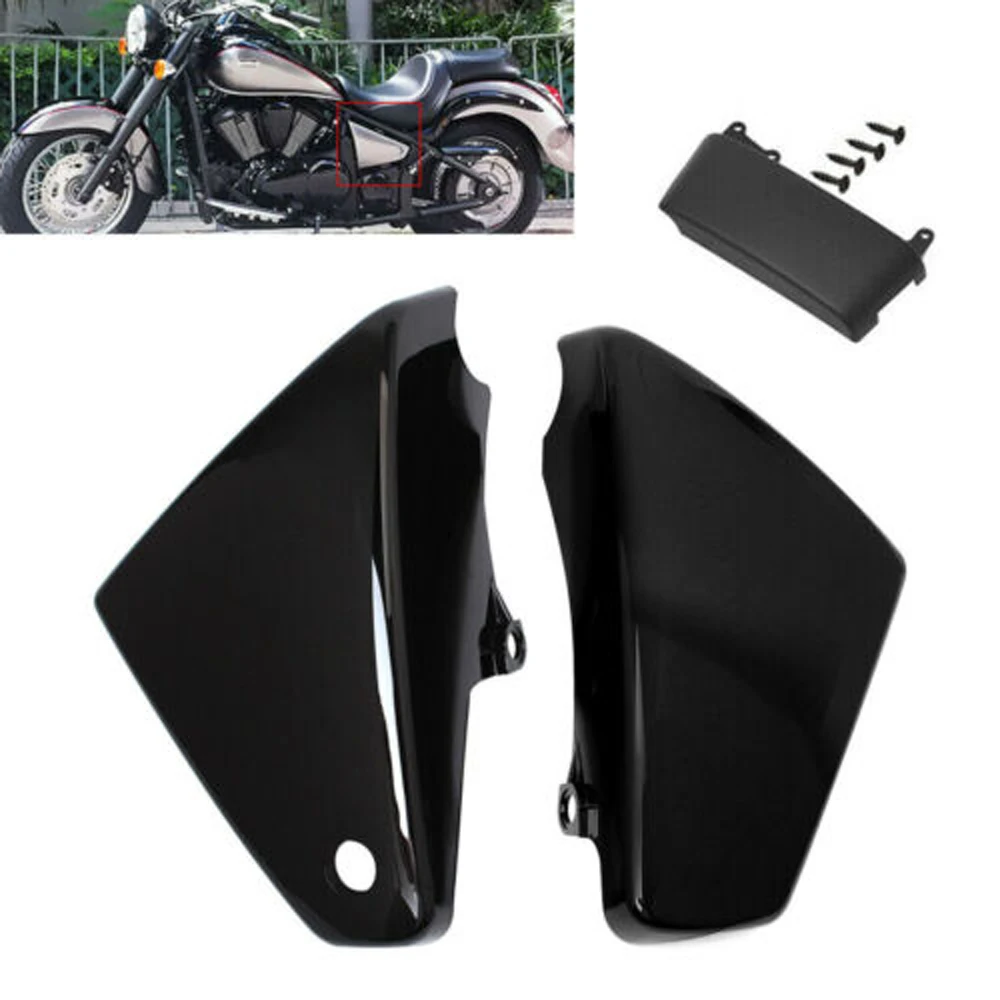 Motorcycle Gloss Black ABS Battery Side Fairing Cover Fit For Kawasaki Vulcan VN900 2006-2020