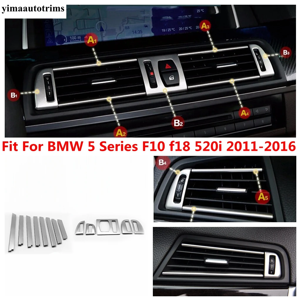 

Dashboard Side Air Conditioning AC Outlet Vent Frame Cover Trim Accessories Interior For BMW 5 Series F10 F18 520i 2011 - 2016