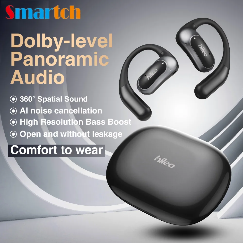 

HD Call Stereo TWS Blue Tooth Headphone Ear Clip Style Non Entry Wireless Earphone Waterproof Sports Headset ENC Noise Canceling