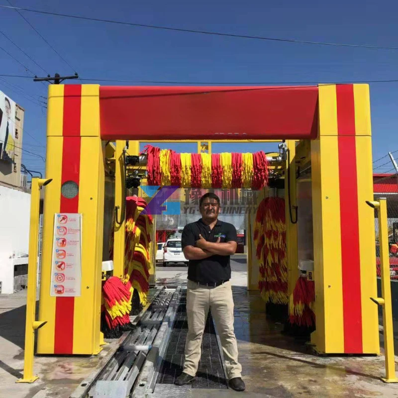High Quality Durable Stainless Steel Fully Automatic Equipment Tunnel Car Wash Machine with 7 Brushes