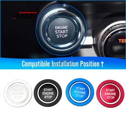 2pcs Car Interior Engine Start Stop Push Button Switch Ring Cover Trim Start Stop Engine Button For Subaru BRZ 2022 2023