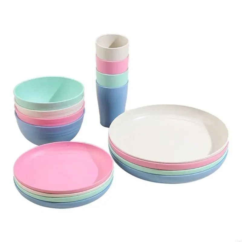 

Набор для соломенной посуды с 16 частями.