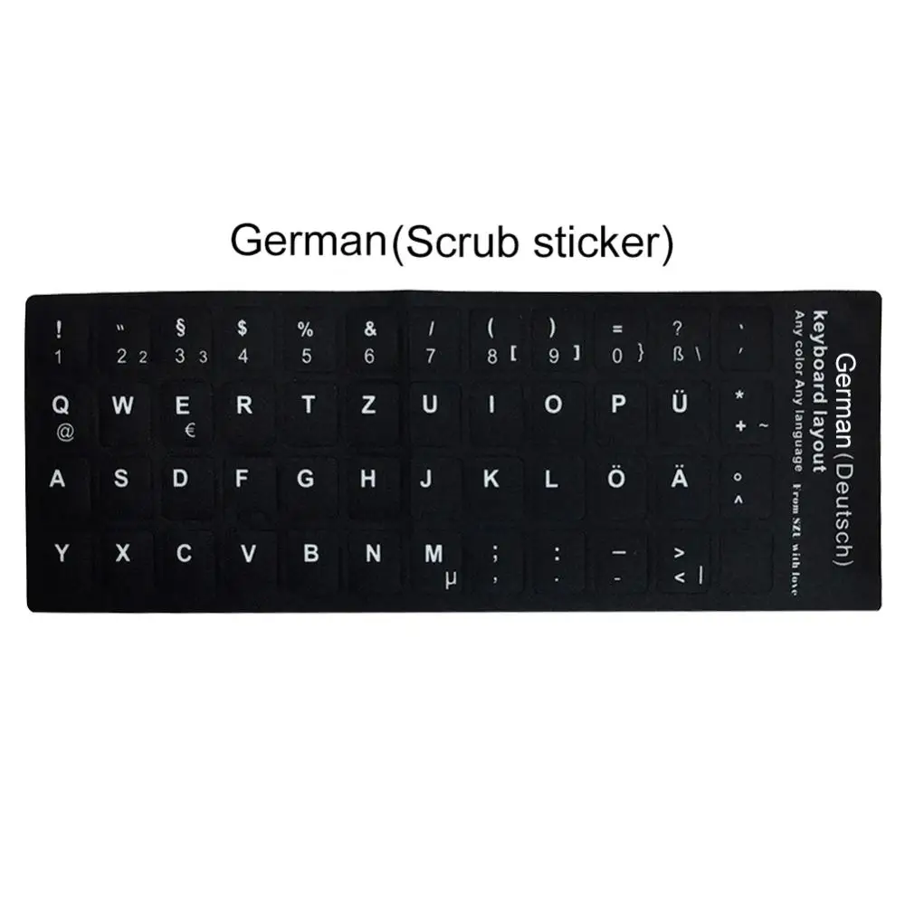 Russo francese inglese arabo spagnolo portoghese ebraico tastiera adesivi lettera alfabeto Layout adesivo per Laptop Desktop PC