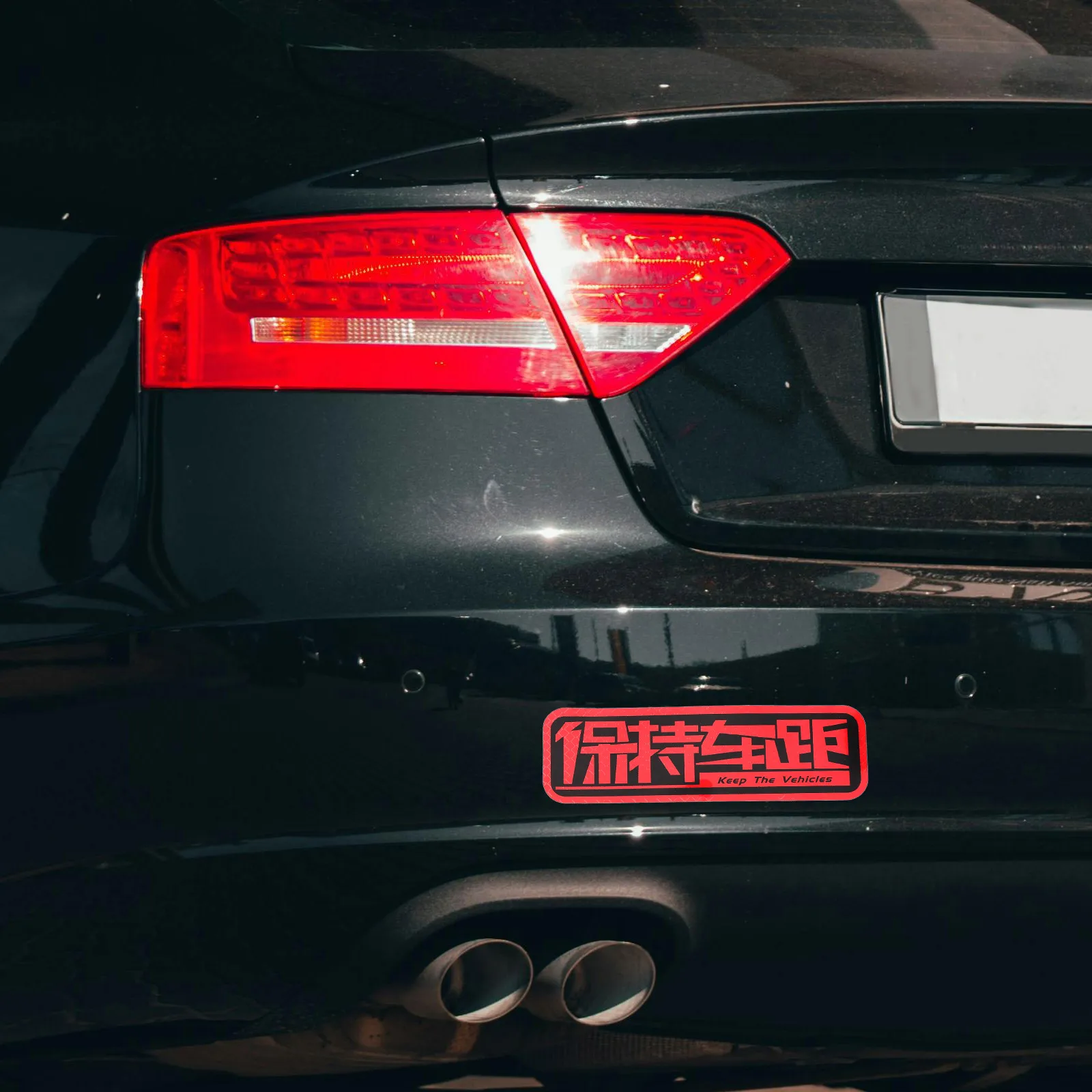 

Warning Reflective Car Sticker Strip Water Proof Keep Distance Red The Pet Baby