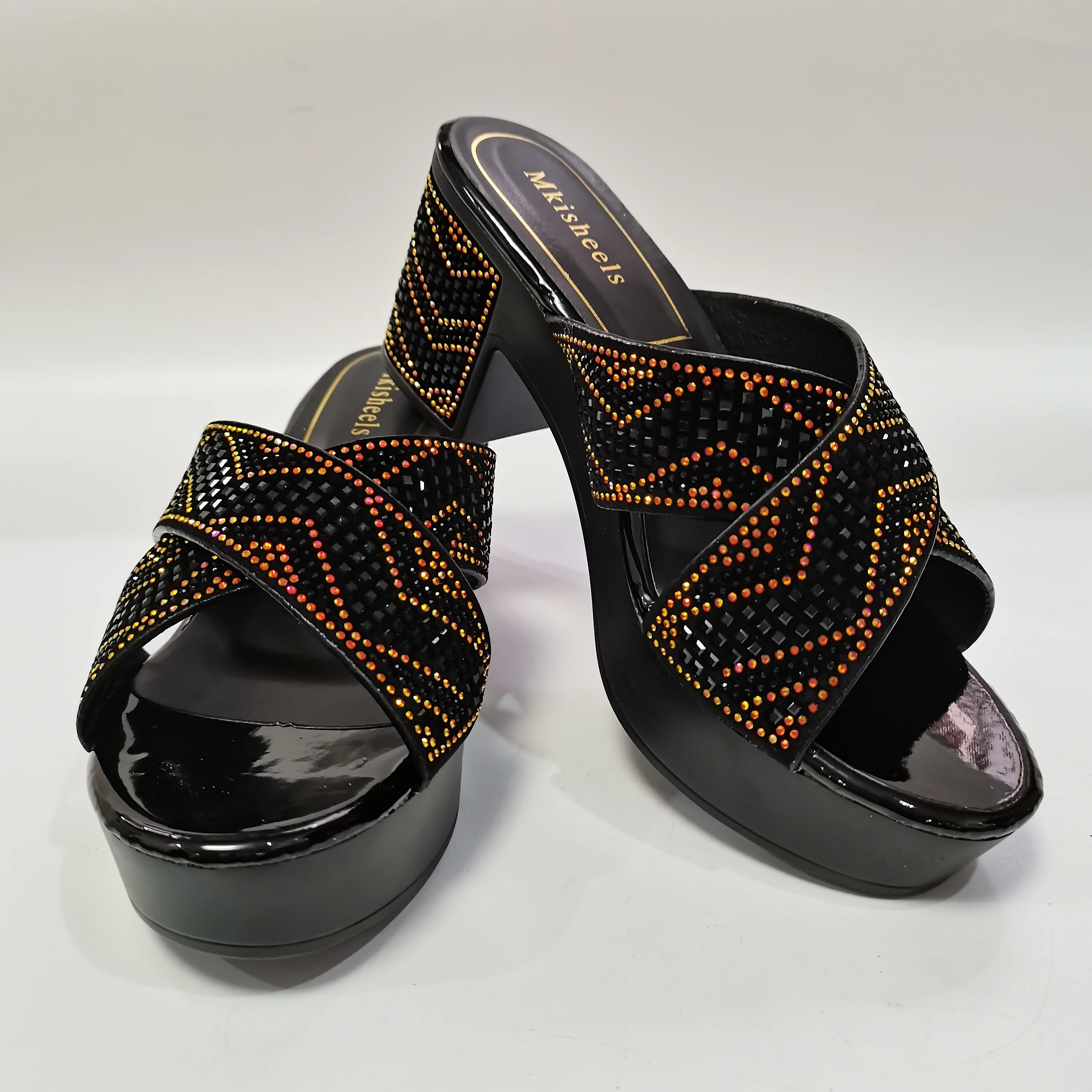 Pretty Women Shoes High Heel Soft Sandals Fashion Casual Shoes Hot Selling Italian Style African Woman Sandals 37-42