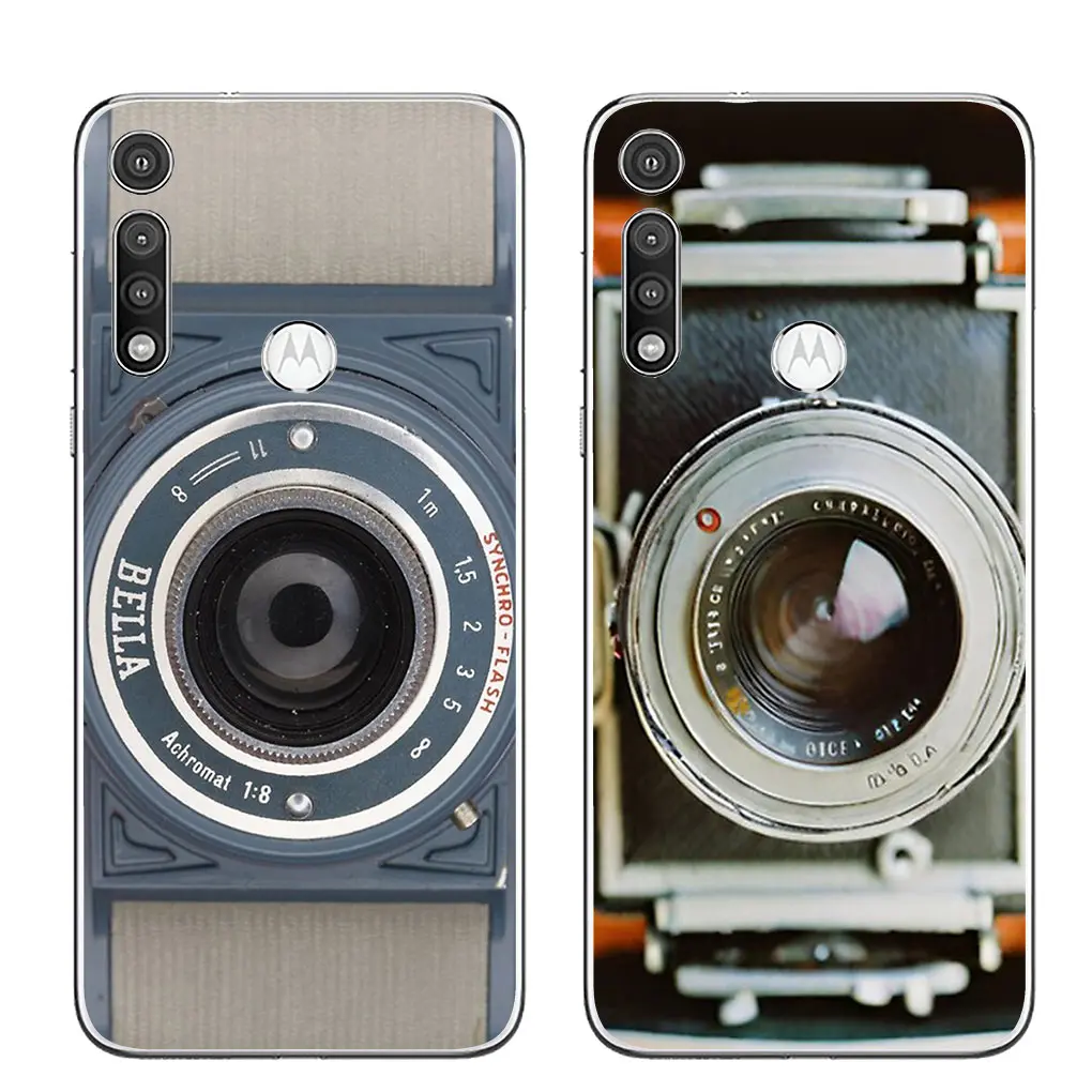 Retro Vintage Camera Phone Cover Case for Motorola Moto G13 G14 G53 G54 G62 G72 G82 G84 Edge 40 neo pro Funda Soft Casing