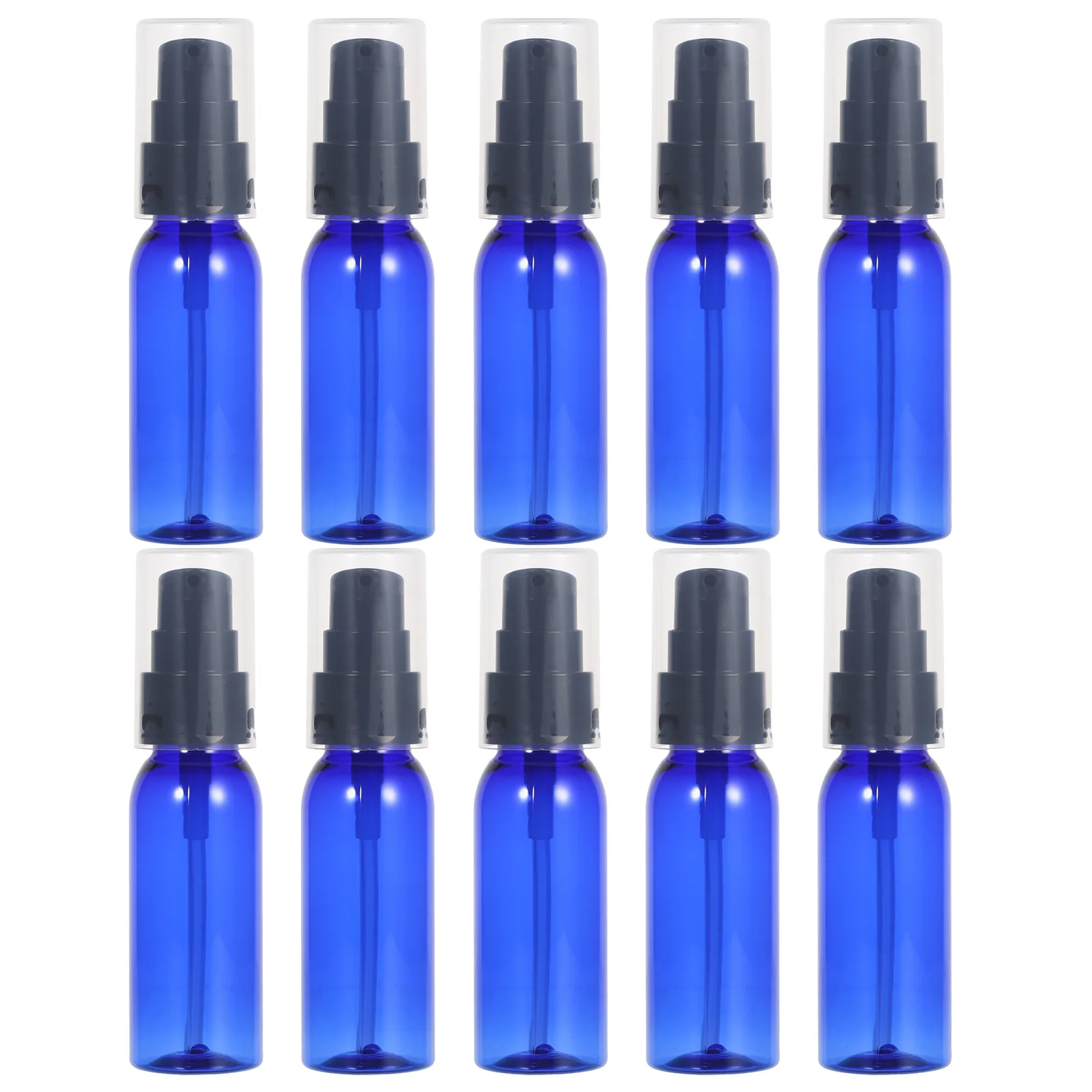 10 個 30 ミリリットル ブルー プラスチック 空ボトル ディスペンサー 詰め替え可能 トラベル ポンプ ボトル コンパクト デザイン 漏れ防止 ポータブル 屋外使用用