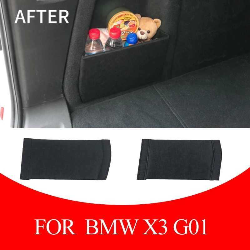 Car Storage partitions on both sides of the trunk partition tail box  for BMW X3 G01 2017-2020  car accessories organizer