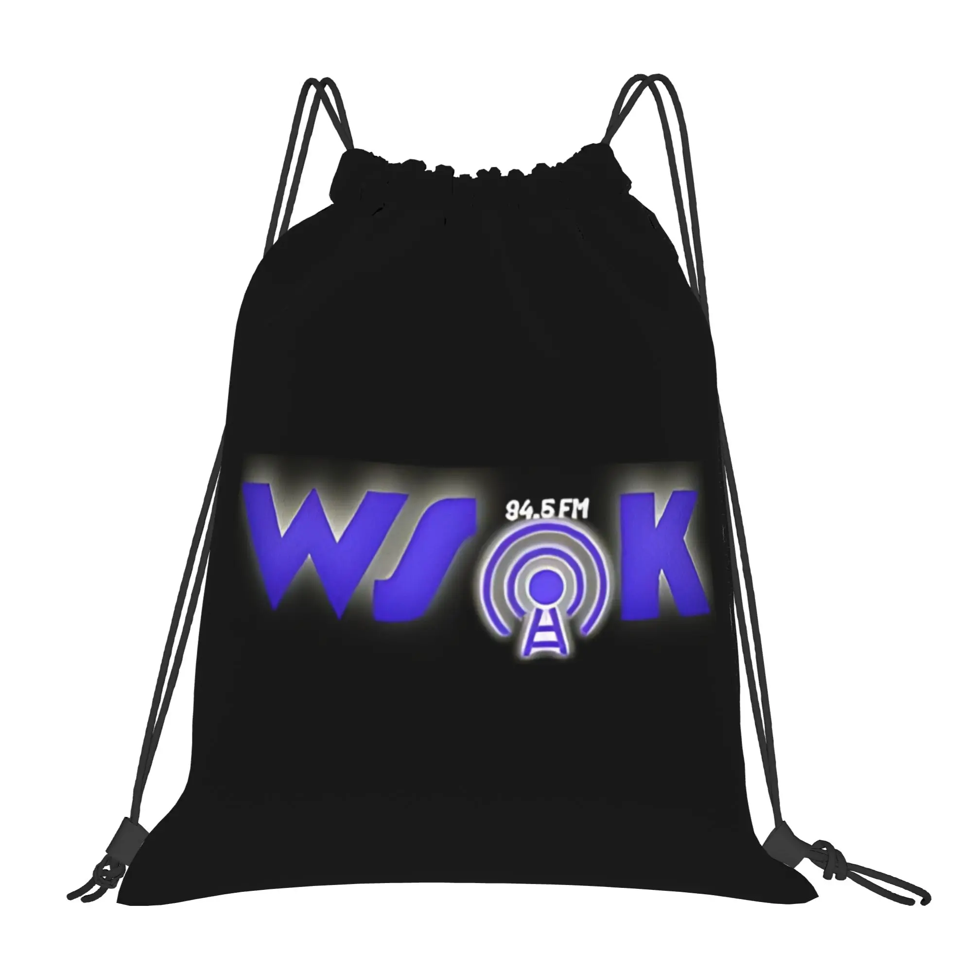 WSQK Radio Station 94 WSQK Multi-function Pocket Men Women Storage Backpack Teenager Travel Bag Print Drawstring Bags