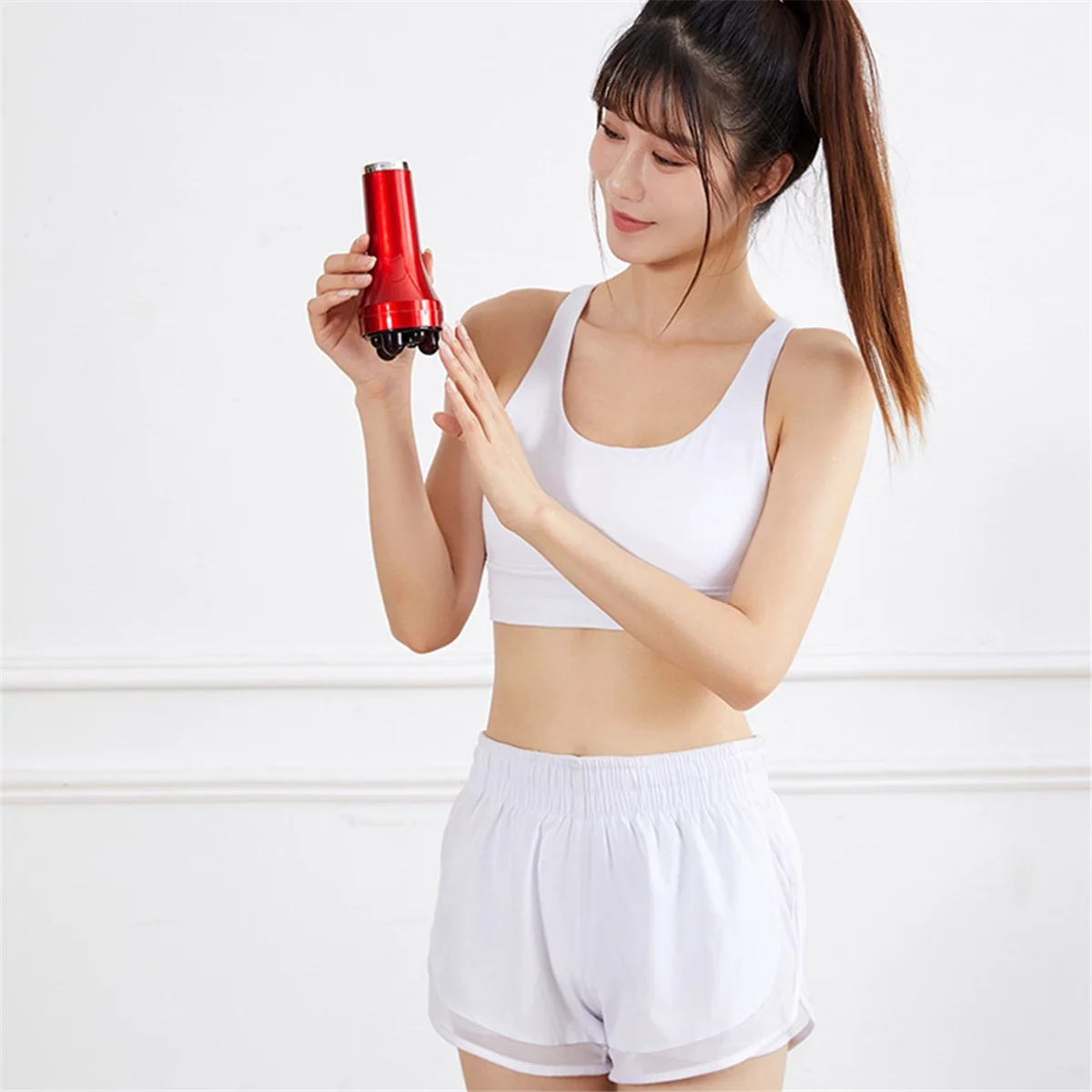 FZFZ Corpo Elettrico Dimagrante Massaggiatore Vibrazione Luce Rossa Fisioterapia Circolazione Sanguigna Bruciatore di Grasso Massaggiatore Addominale