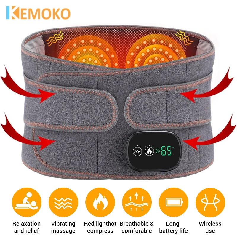 Waist Massage Instrument Hot Compress Heating Belt Warming Waist Divine Heat Therapy Waist Protection New Year's Gift Back Board