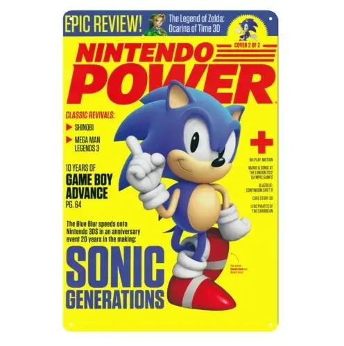 1 جرام، ملصق معدني لمجلة ألعاب الفيديو باور ريترو - 20 × 30 سم #1