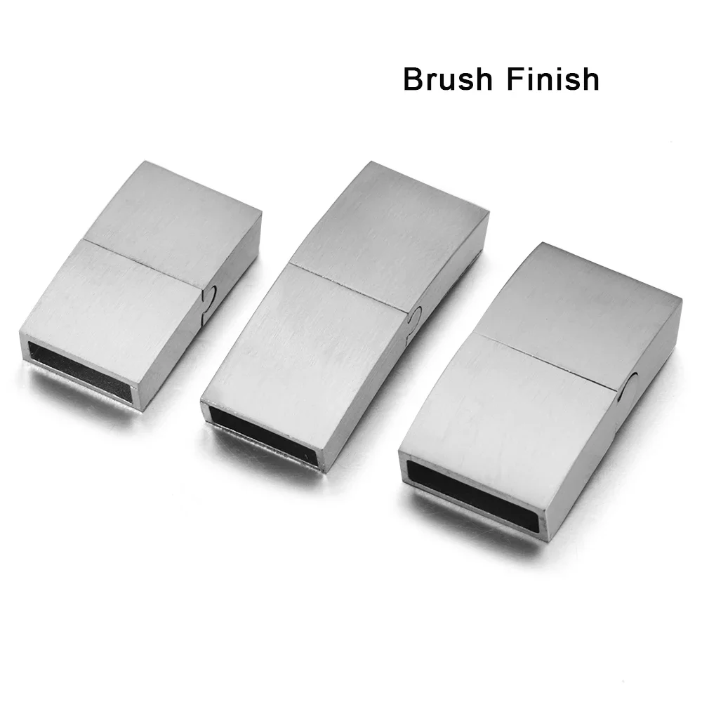 Zapięcie magnetyczne ze stali nierdzewnej otwór 8*3mm 10*3mm 12*3mm 15*3mm bransoletka zapięcia magnetyczne DIY części do wyrobu biżuterii dostawa