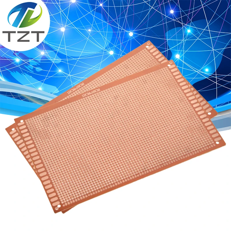 1pcs 12x18 cm 12*18cm Single Side Prototype 2.54mm PCB Breadboard Universal Experimental Bakelite Copper Plate Circuirt Board