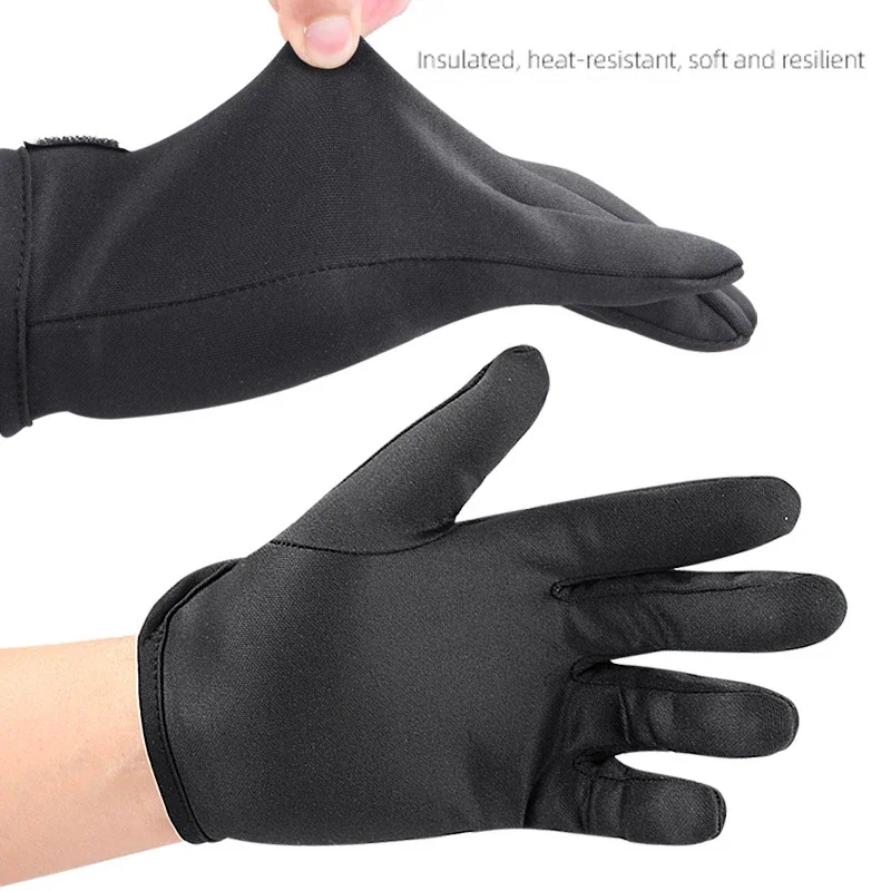 

Hair Straightener Perm Curling Hairdressing Heat Resistant Finger Glove Hair Styling Tools Heatproof Protective Gloves