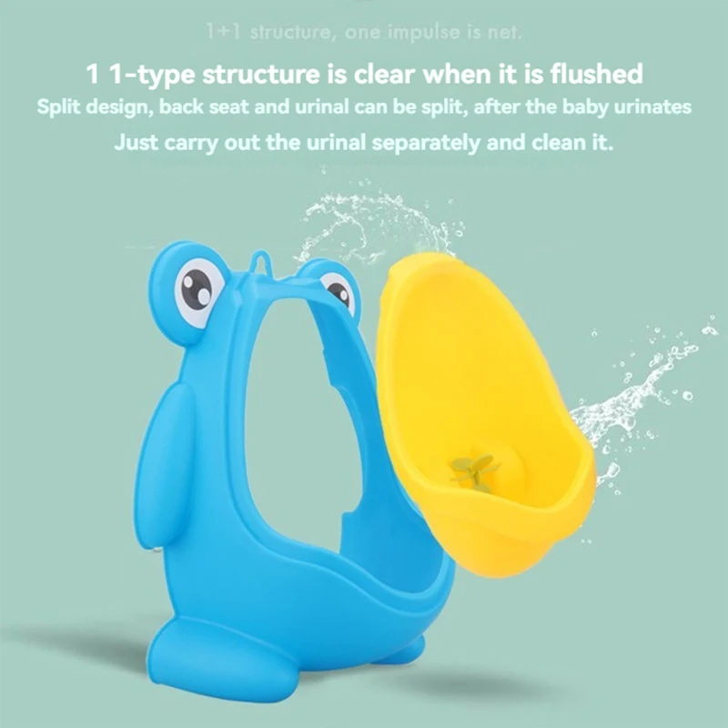 새로운 패턴 유행 작은 개구리 남성 아기 소변기 소년 벽 마운트 어린이 서 소변기 소년 소변 훈련 장치